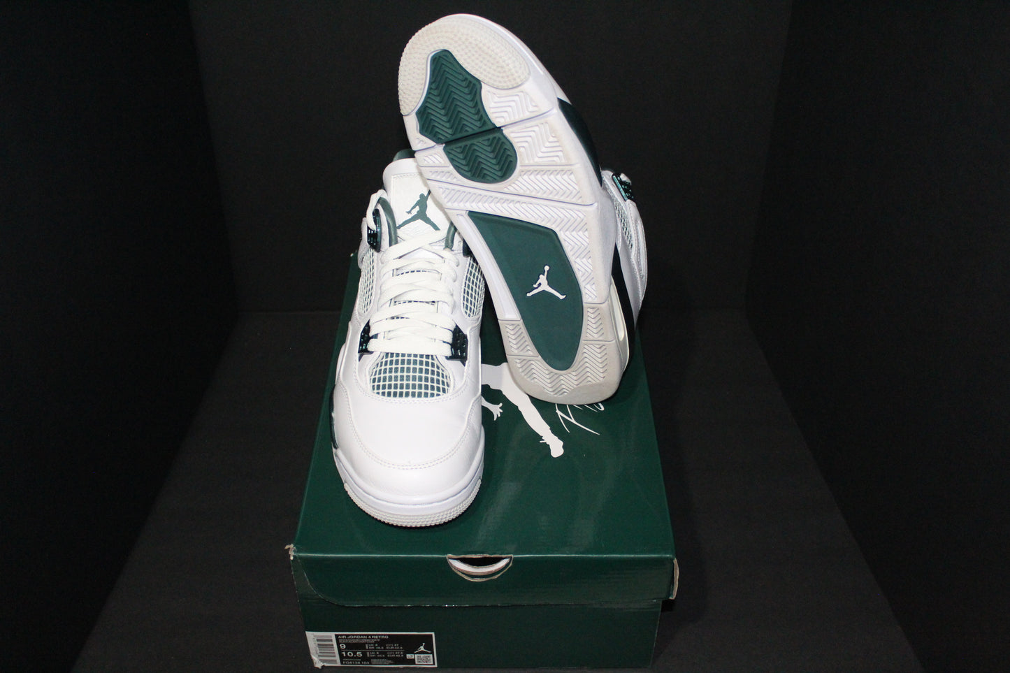 Size 9 - Air Jordan 4 Retro Fire “Oxidzed Green” *Used*