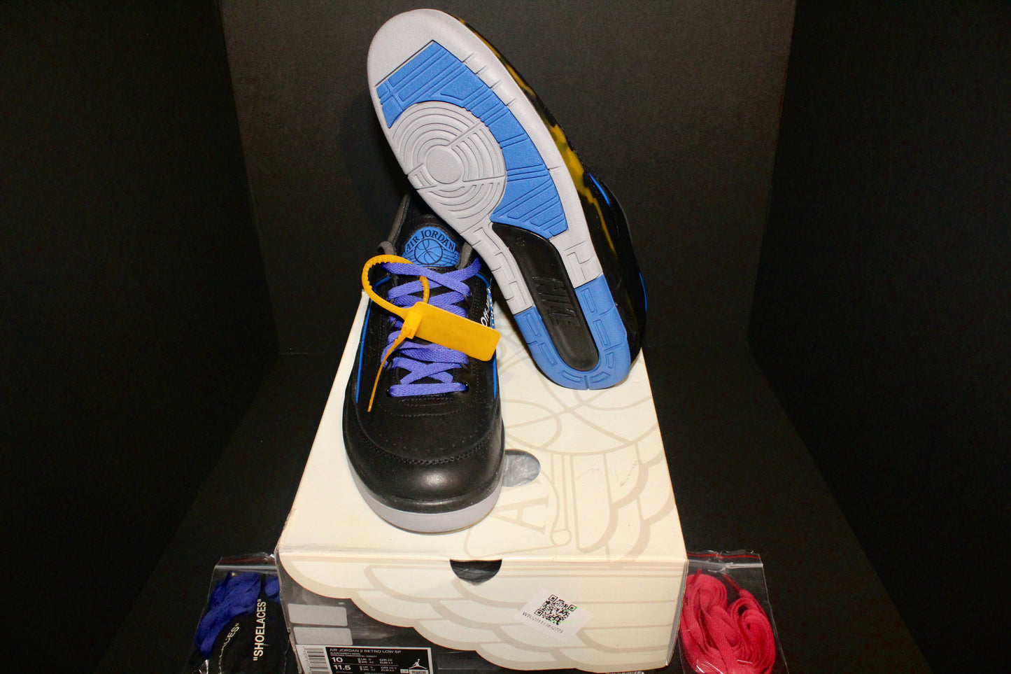 Air Jordan 2 Retro Low x Off-White “Black Blue”
