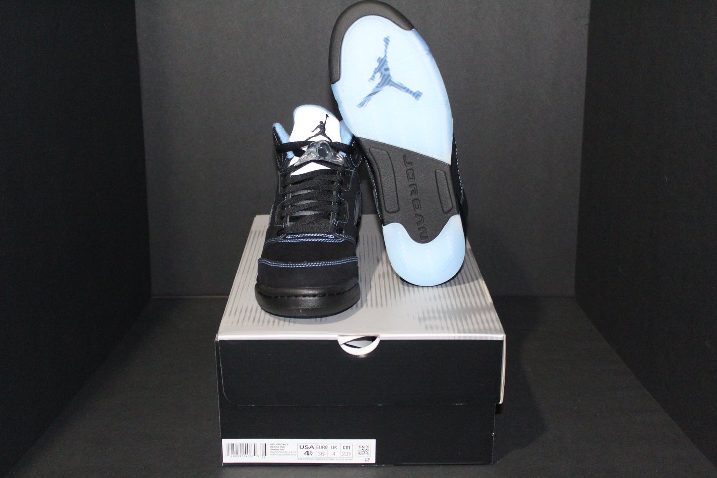 Size 4.5Y - Air Jordan 5 Retro “Black/University Blue” - 440888-008