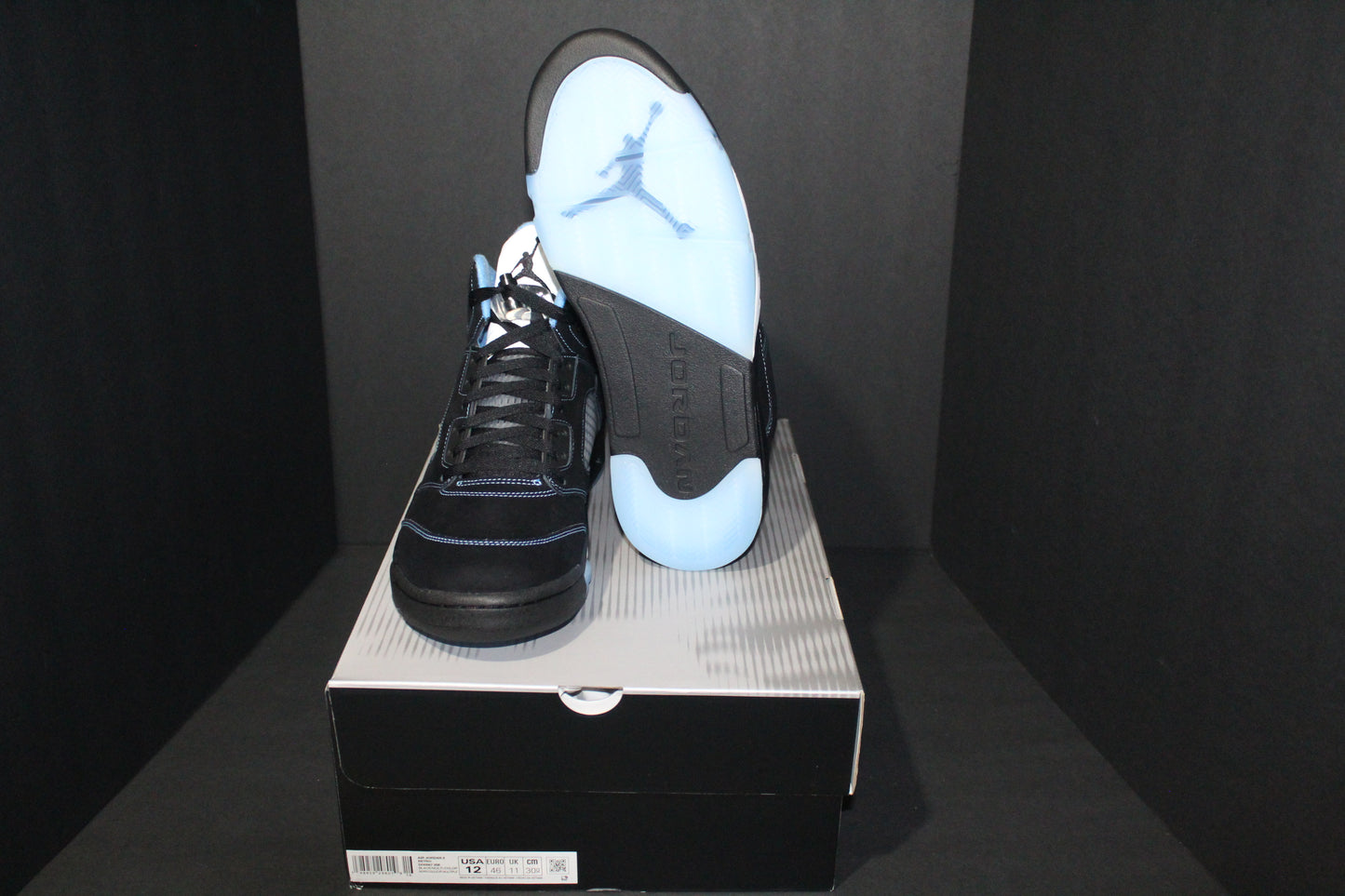 Size 12 - Air Jordan 5 Retro Black University Blue - DD0587-008