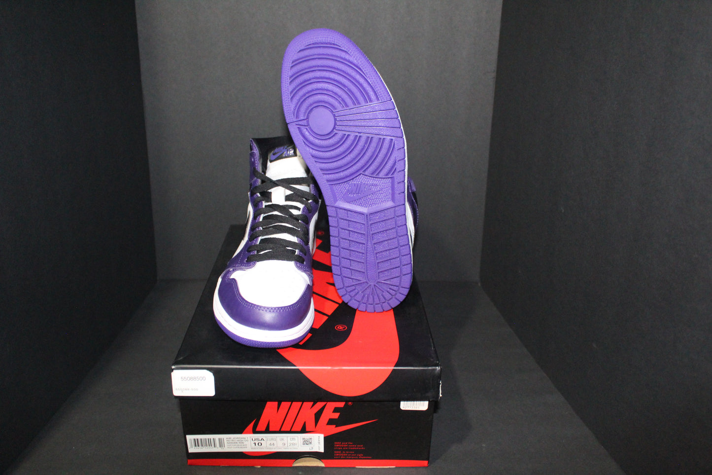 Size 10 - Air Jordan 1 Retro High Court Purple 2.0 - 555088-500