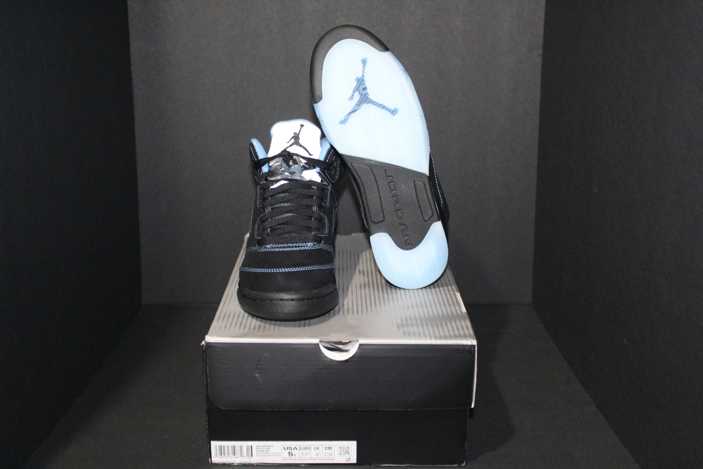 Size 5Y - Air Jordan 5 Retro “Black/University Blue” - 440888-008