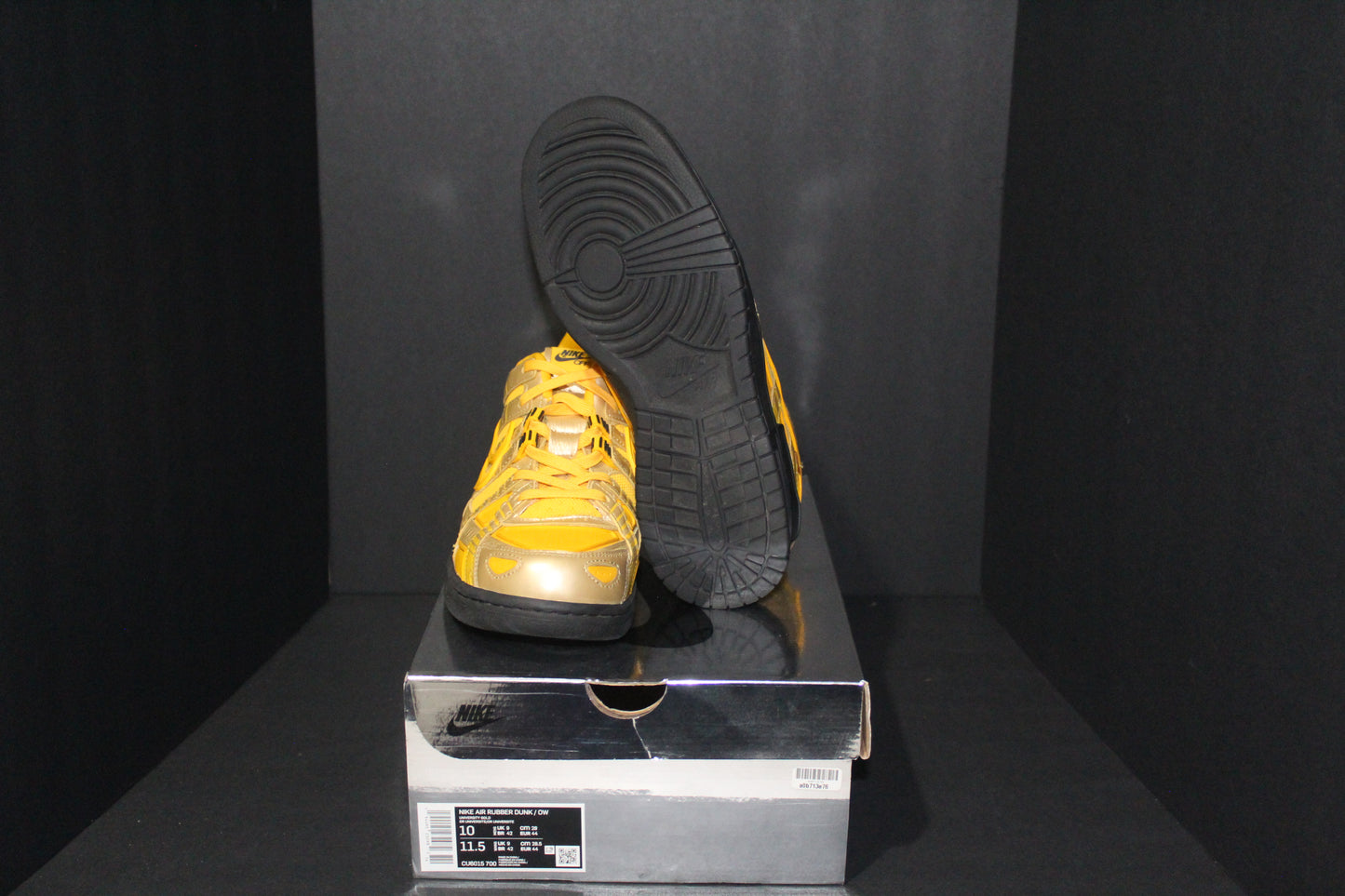 Size 10 - Nike Air Rubber Dunk “Off-White University Gold”*VNDS*