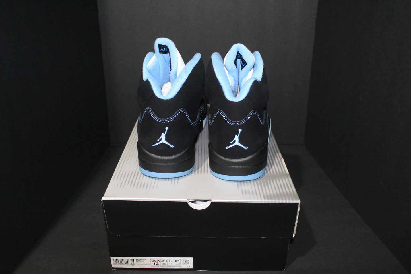 Size 12 - Air Jordan 5 Retro Black University Blue - DD0587-008