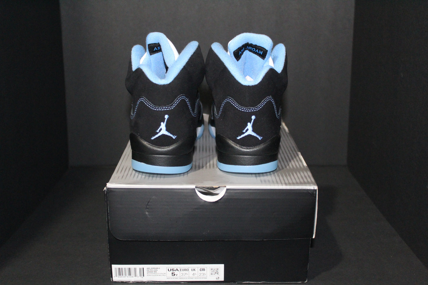 Size 5Y - Air Jordan 5 Retro “Black/University Blue” - 440888-008