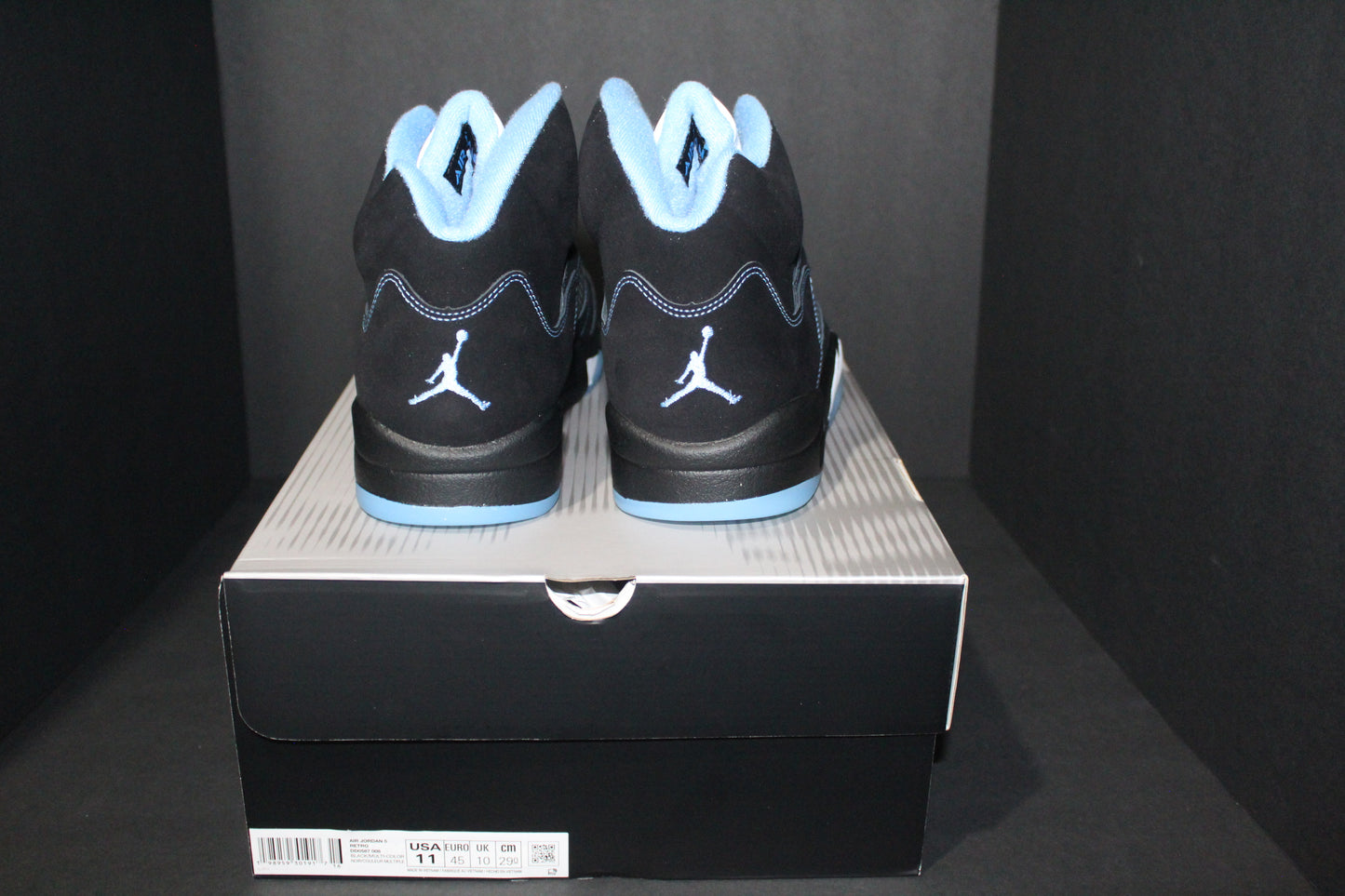 Size 11 - Air Jordan 5 Retro Black University Blue - DD0587-008