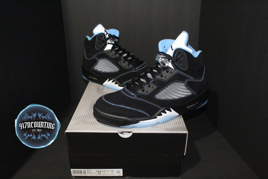 Size 12 - Air Jordan 5 Retro Black University Blue - DD0587-008