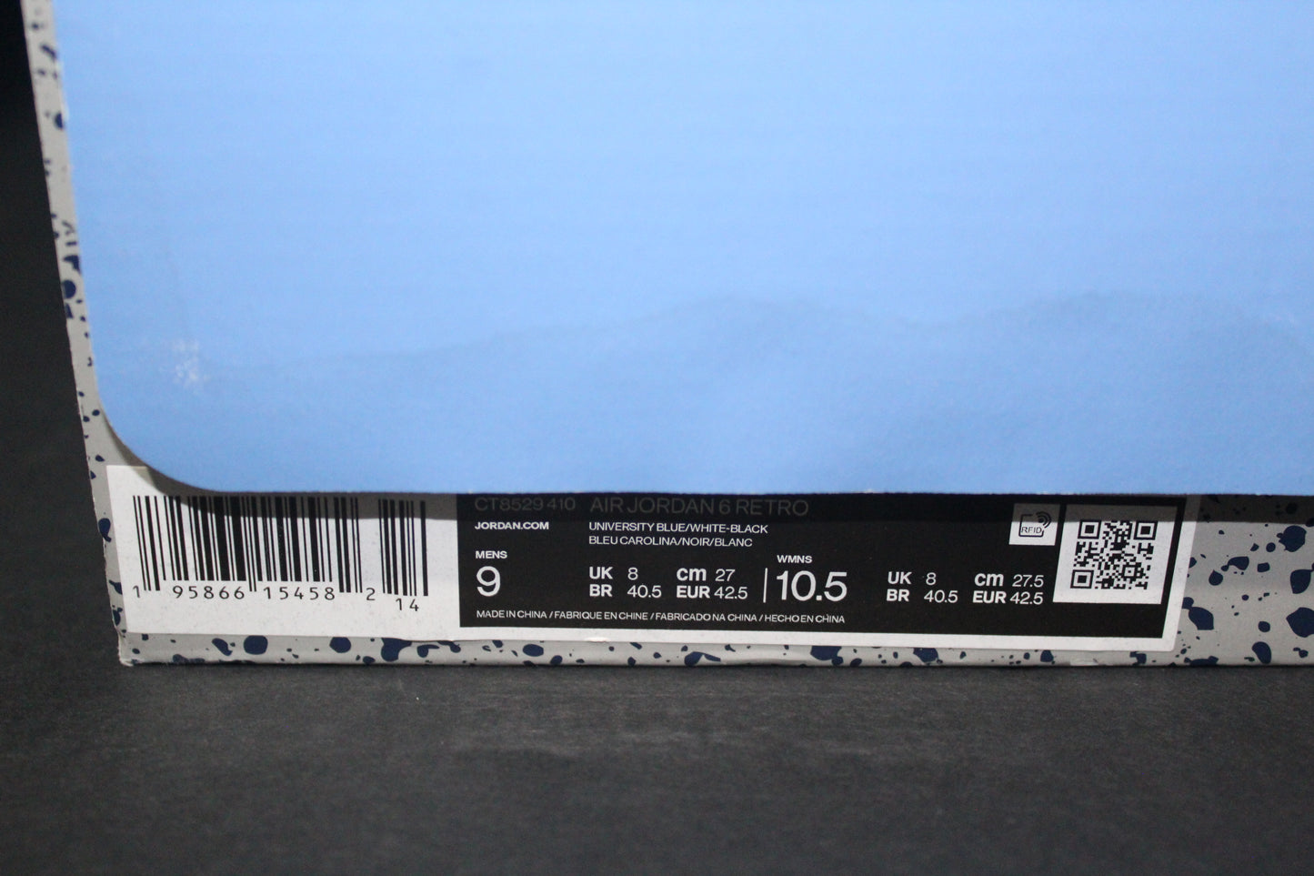 Size 9 - Air Jordan 6 Retro UNC White - CT8529-410