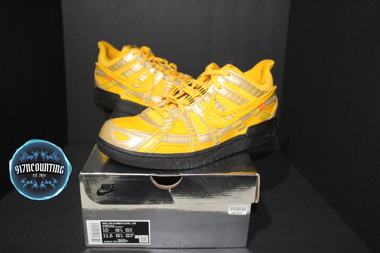 Size 10 - Nike Air Rubber Dunk “Off-White University Gold”*VNDS*