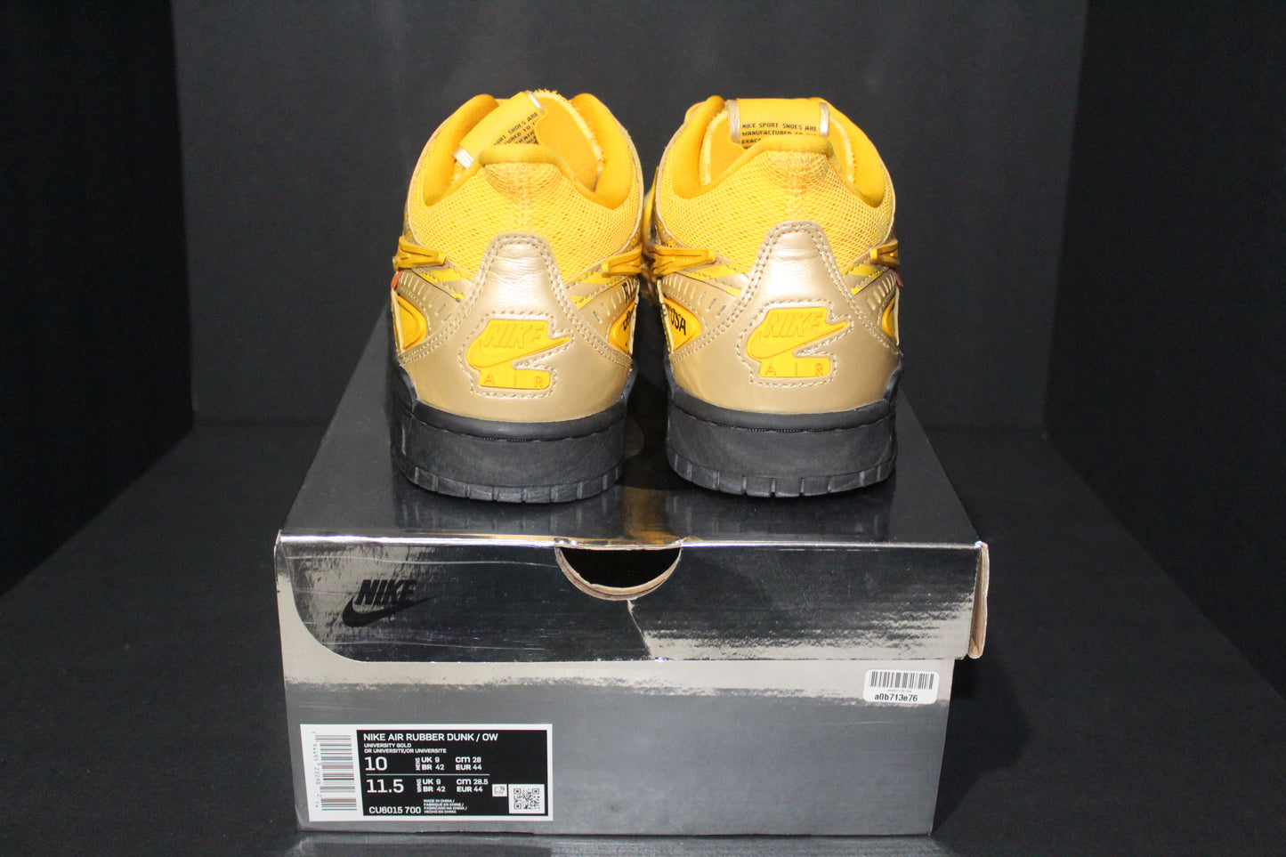 Size 10 - Nike Air Rubber Dunk “Off-White University Gold”*VNDS*