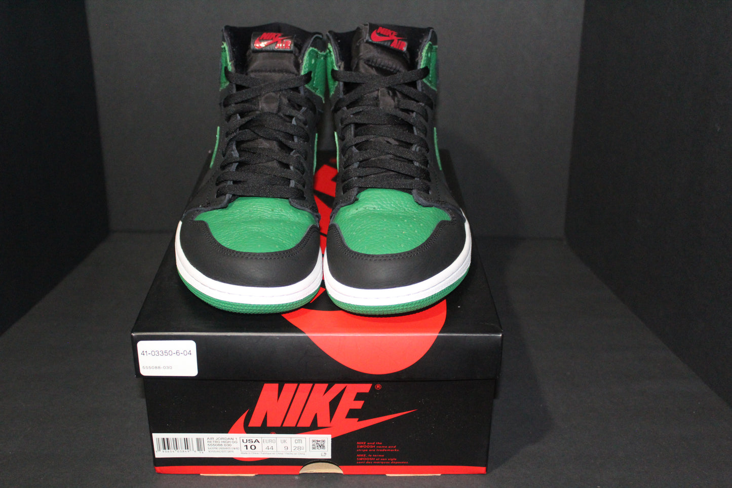 Size 10 - Air Jordan 1 Retro High Pine Green Black 2.0 - 555088-030