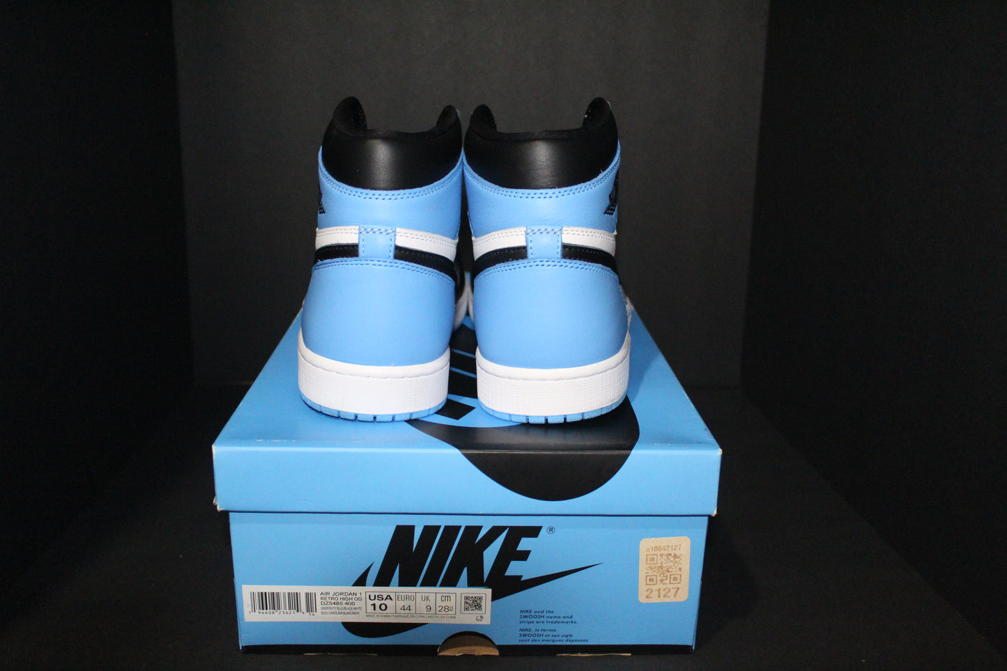 Size 10 - Air Jordan 1 Retro High OG “UNC Toe” *VNDS*
