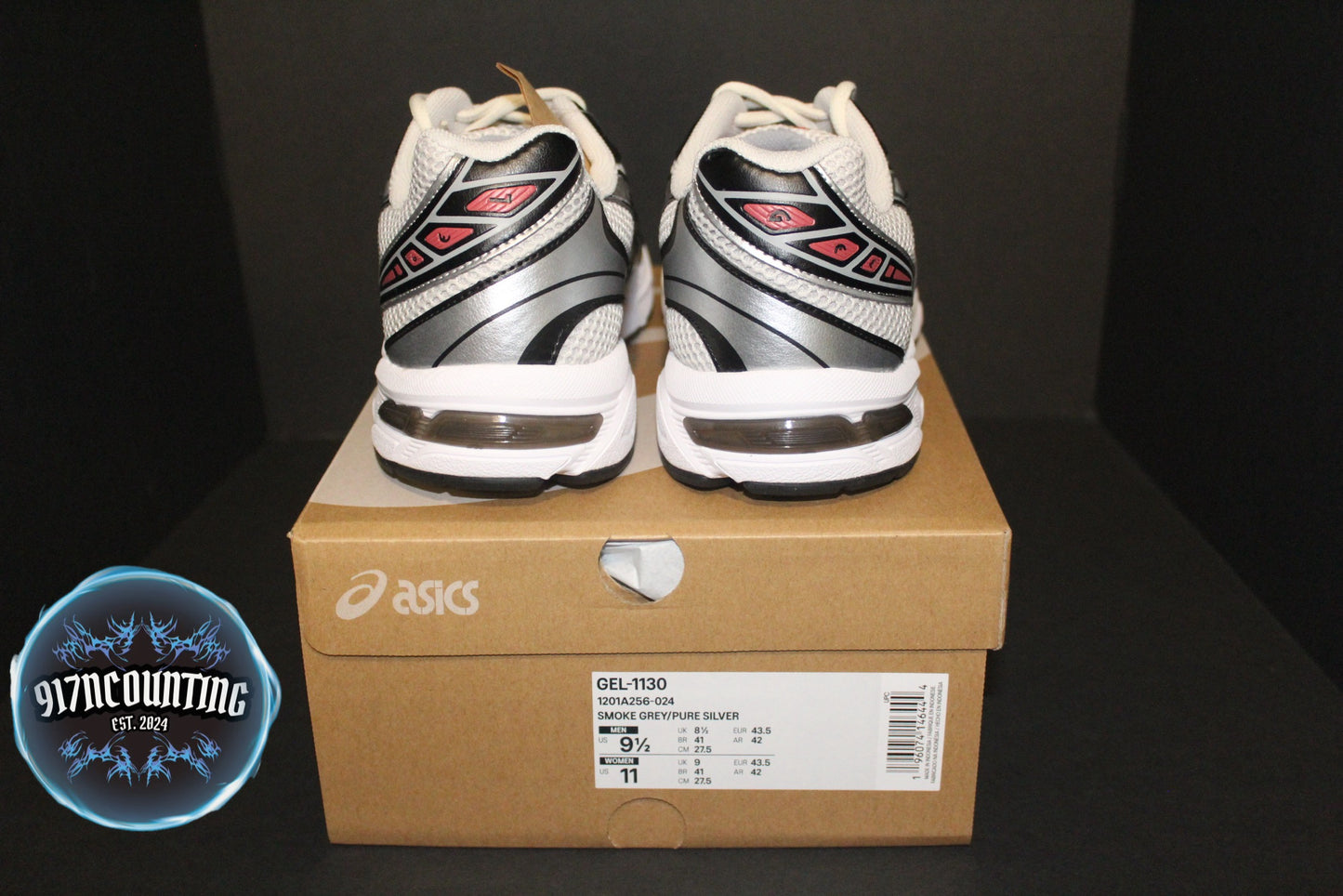 Asics Gel-1130 “Smoke Grey Pure Silver Red” *NEW*