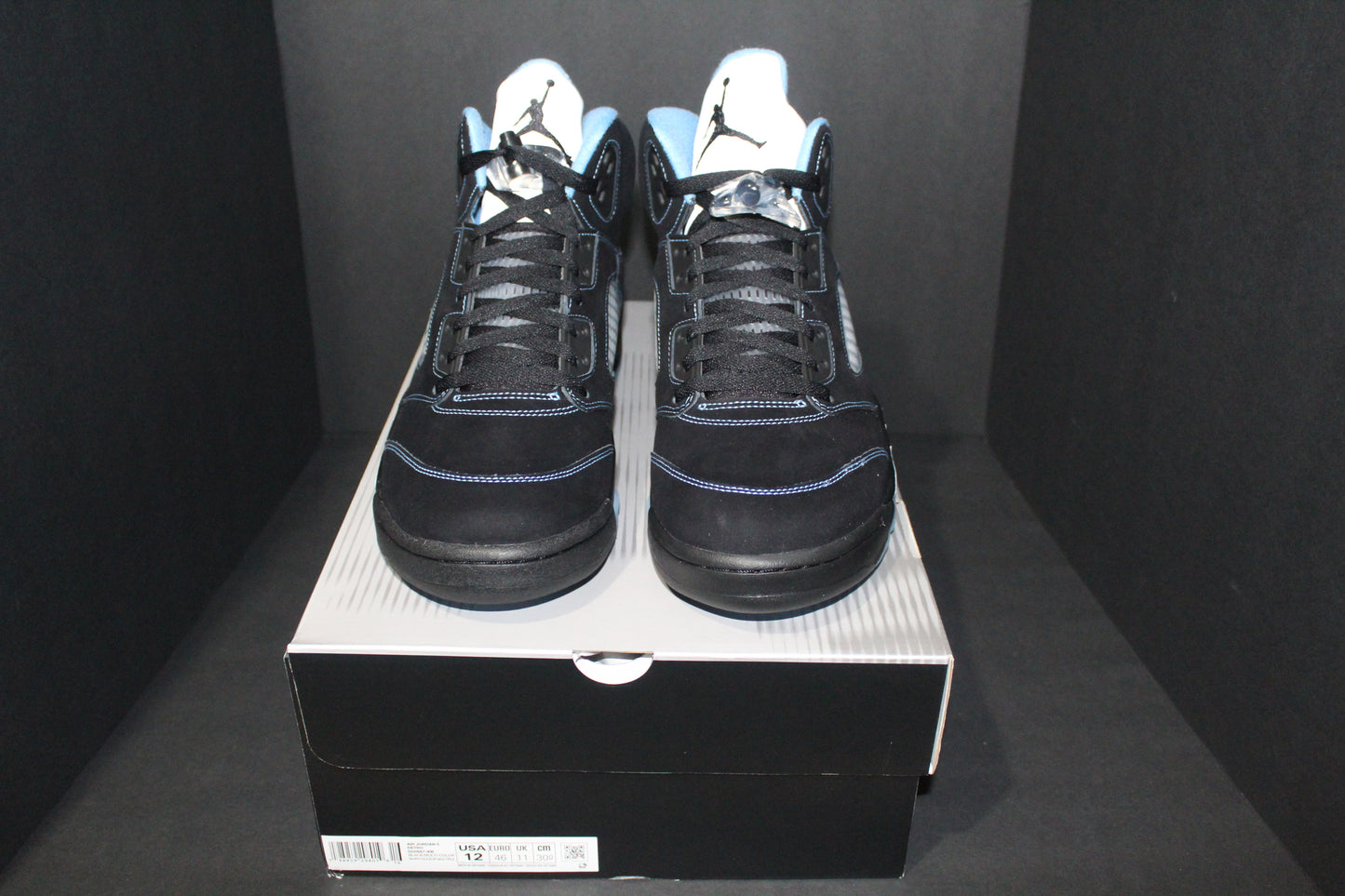 Size 12 - Air Jordan 5 Retro Black University Blue - DD0587-008