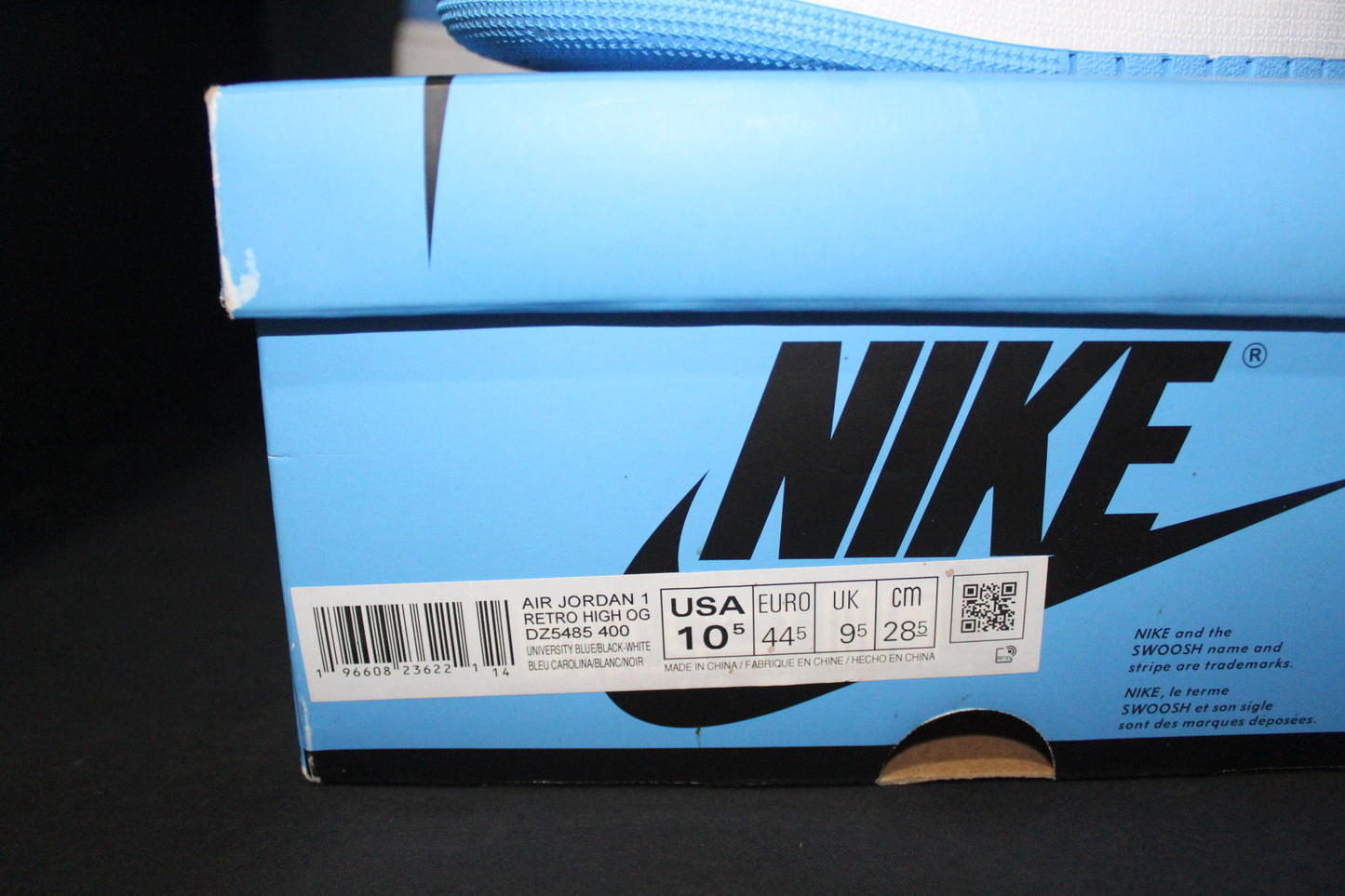 Size 10.5 - Air Jordan 1 Retro High OG “UNC Toe” *Used*