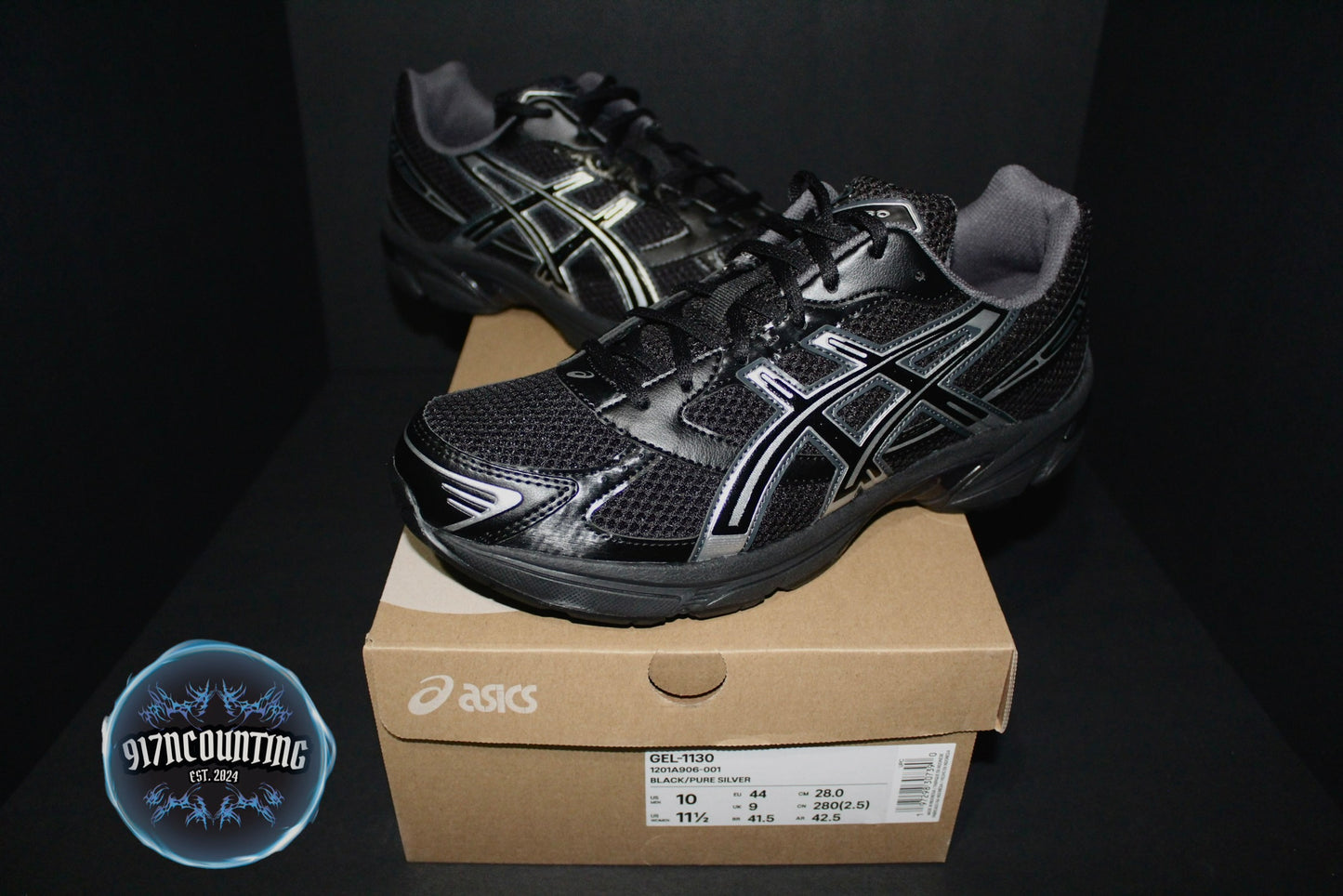 Asics Gel-1130 “Black Pure Silver”*NEW*