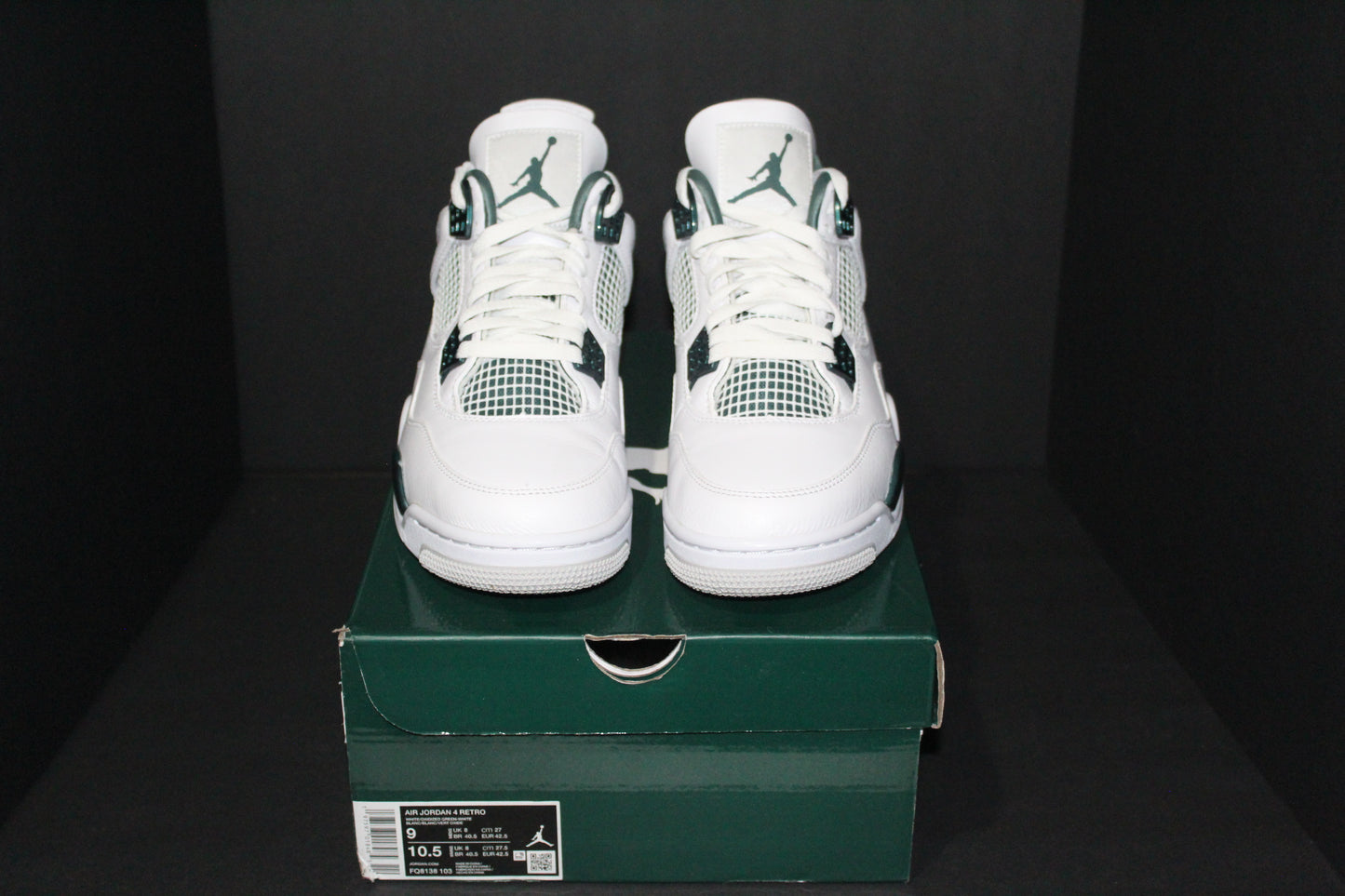 Size 9 - Air Jordan 4 Retro Fire “Oxidzed Green” *Used*