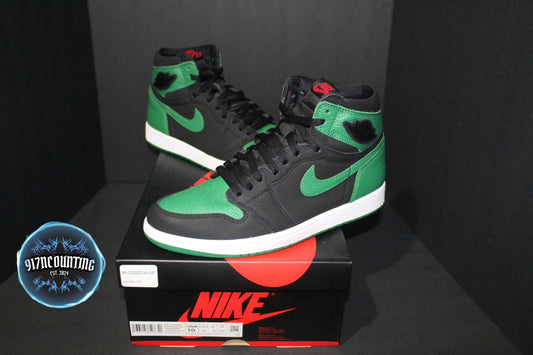 Size 10 - Air Jordan 1 Retro High Pine Green Black 2.0 - 555088-030