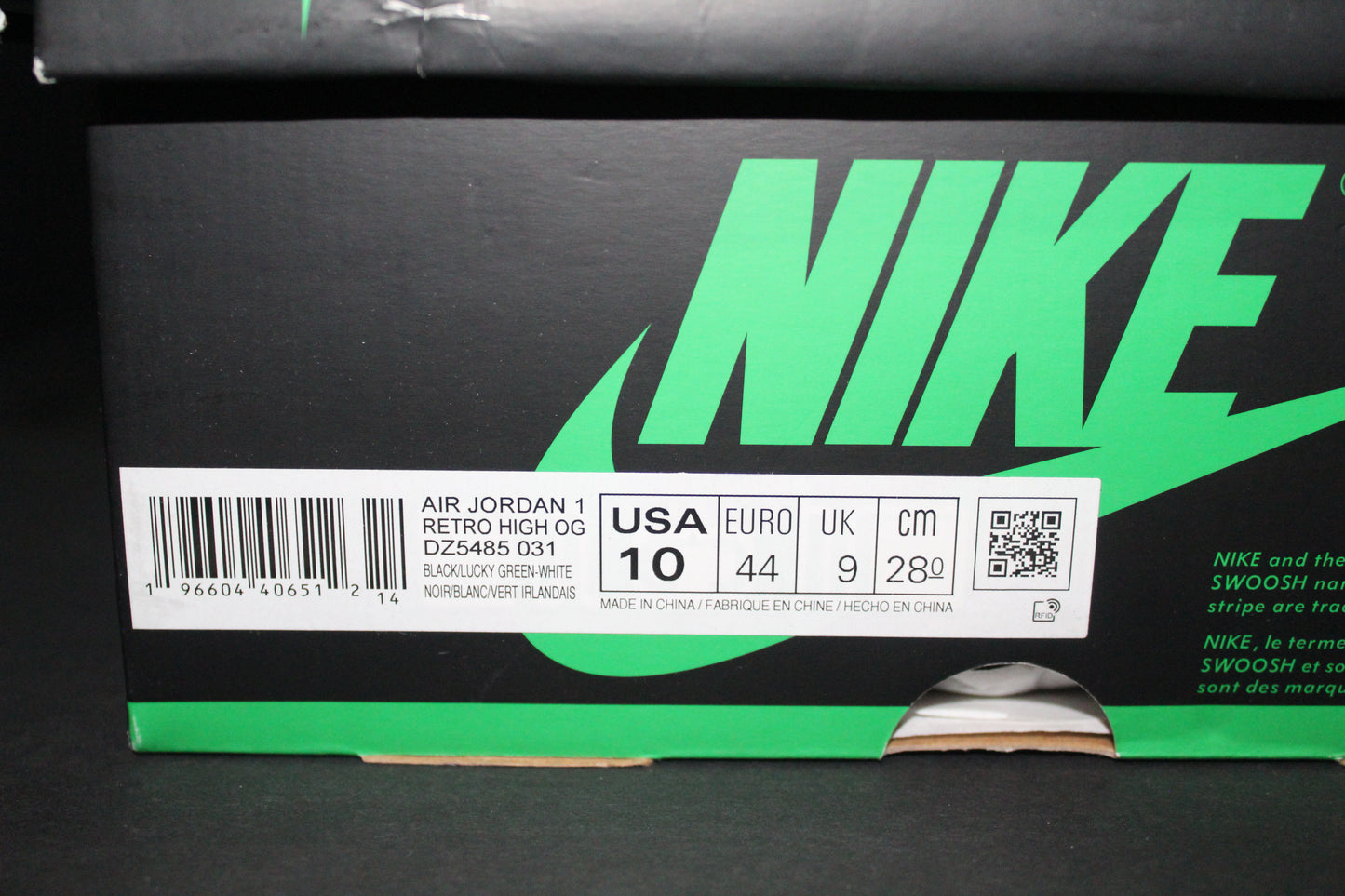 Size 10 - Air Jordan 1 Retro High OG “Lucky Green” *VNDS*