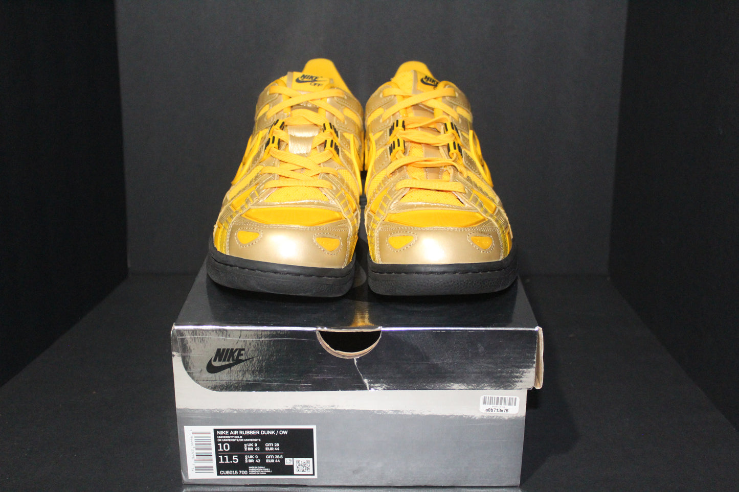 Size 10 - Nike Air Rubber Dunk “Off-White University Gold”*VNDS*