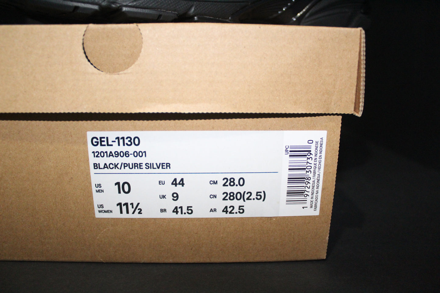 Asics Gel-1130 “Black Pure Silver”*NEW*