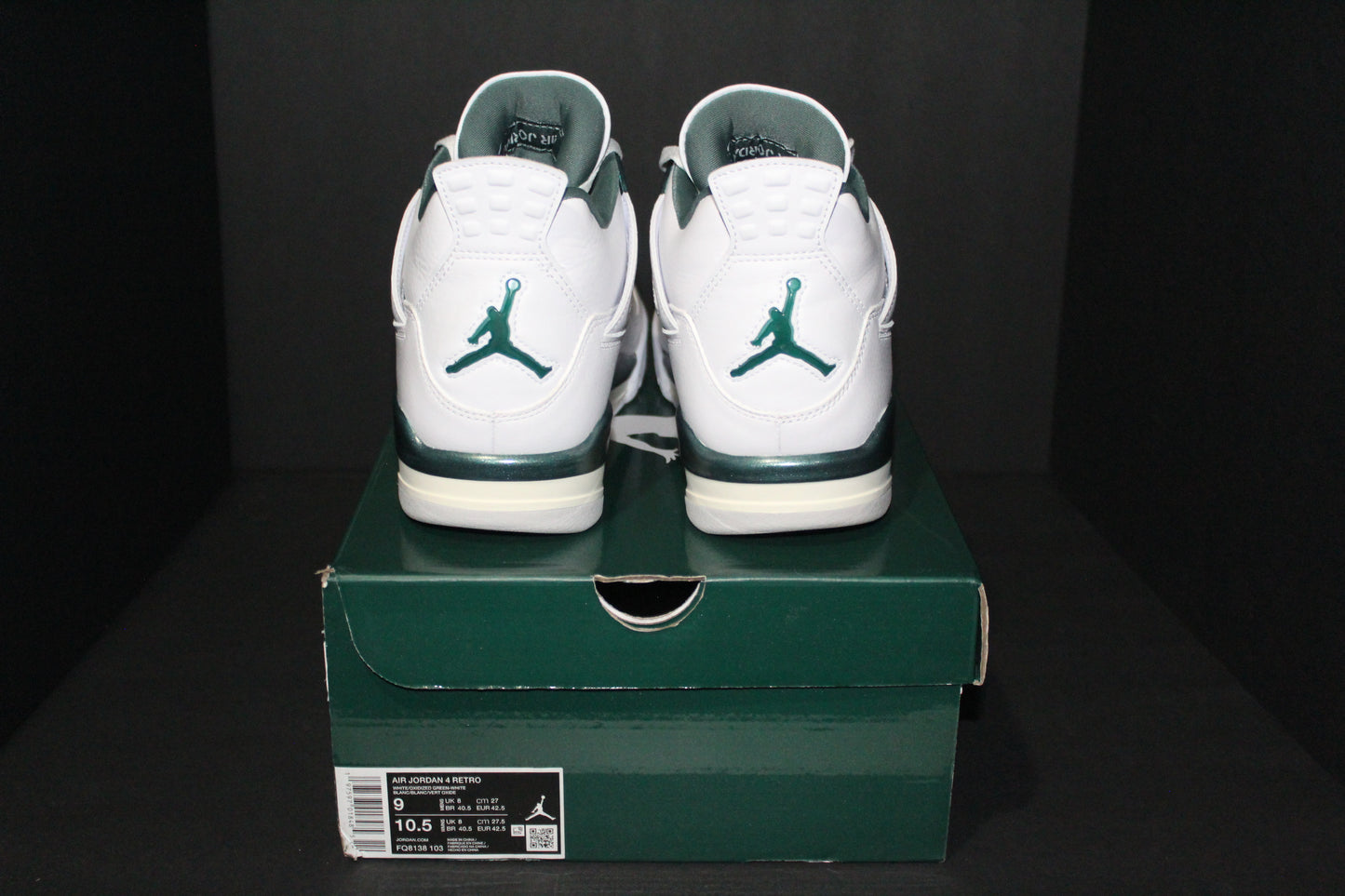 Size 9 - Air Jordan 4 Retro Fire “Oxidzed Green” *Used*