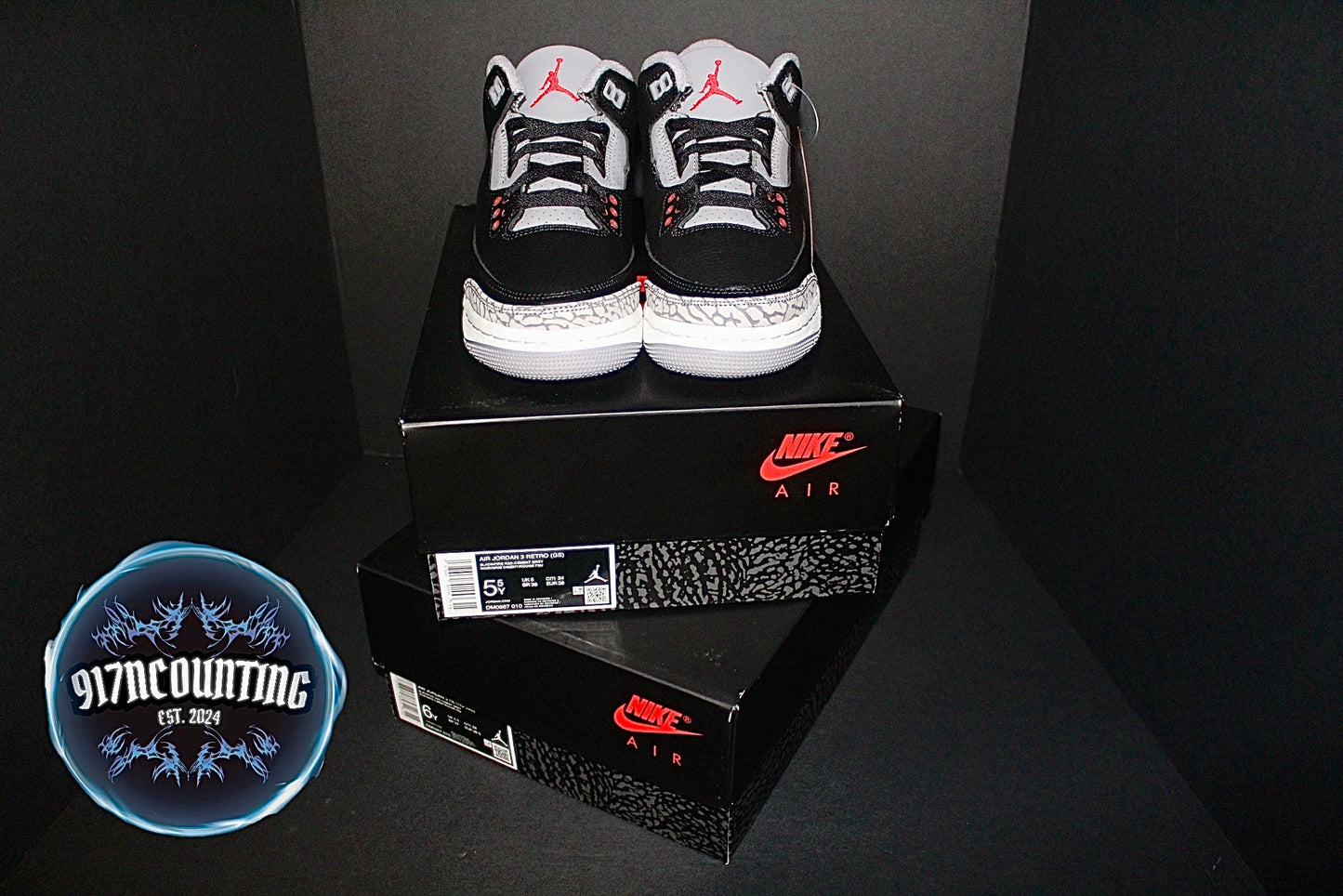 Air Jordan 3 Retro (GS) “Black Cement” *NEW*