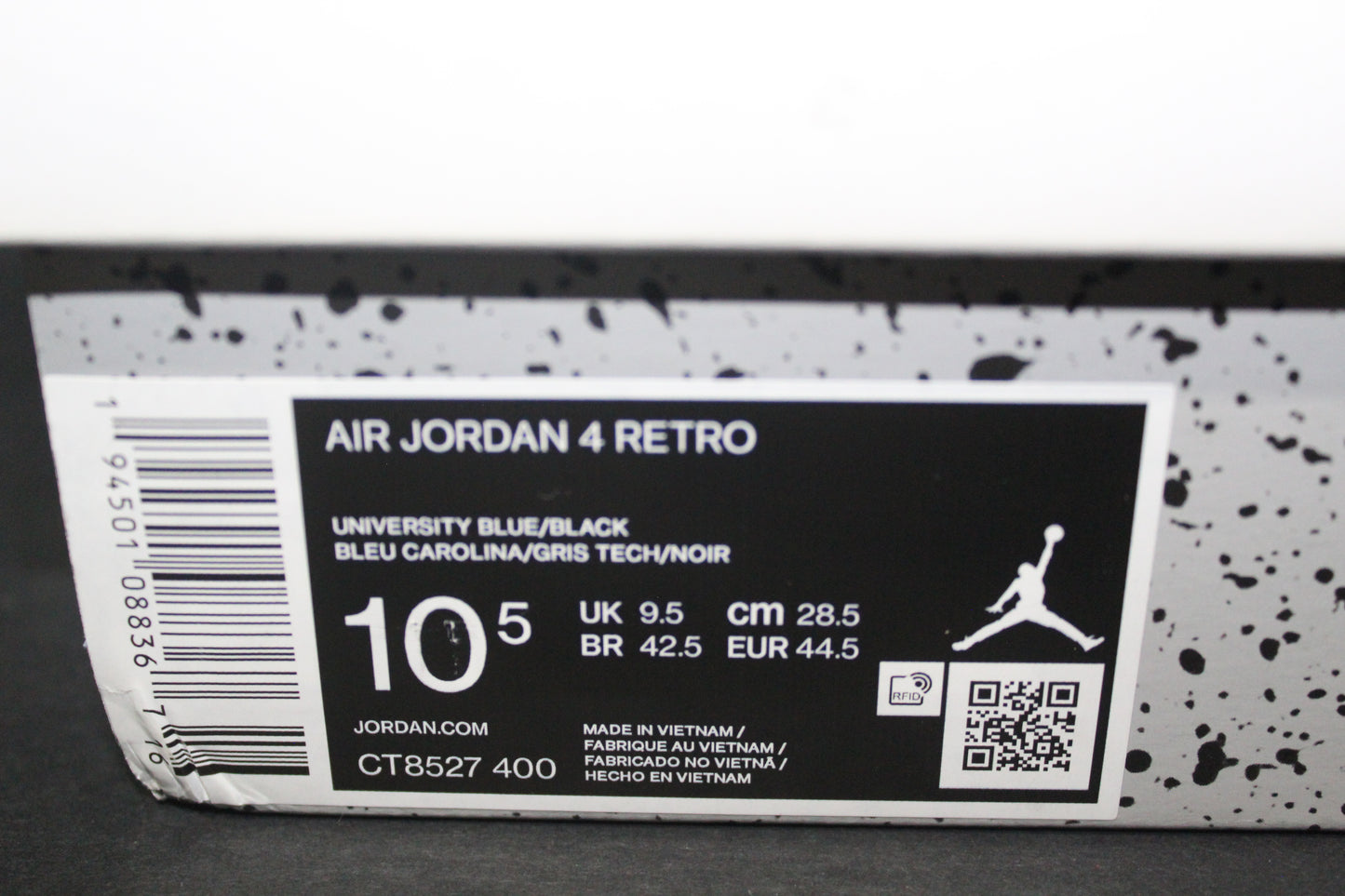 Size 10.5 - Air Jordan 4 Retro University Blue (UNC) - CT8527-400 *VNDS*