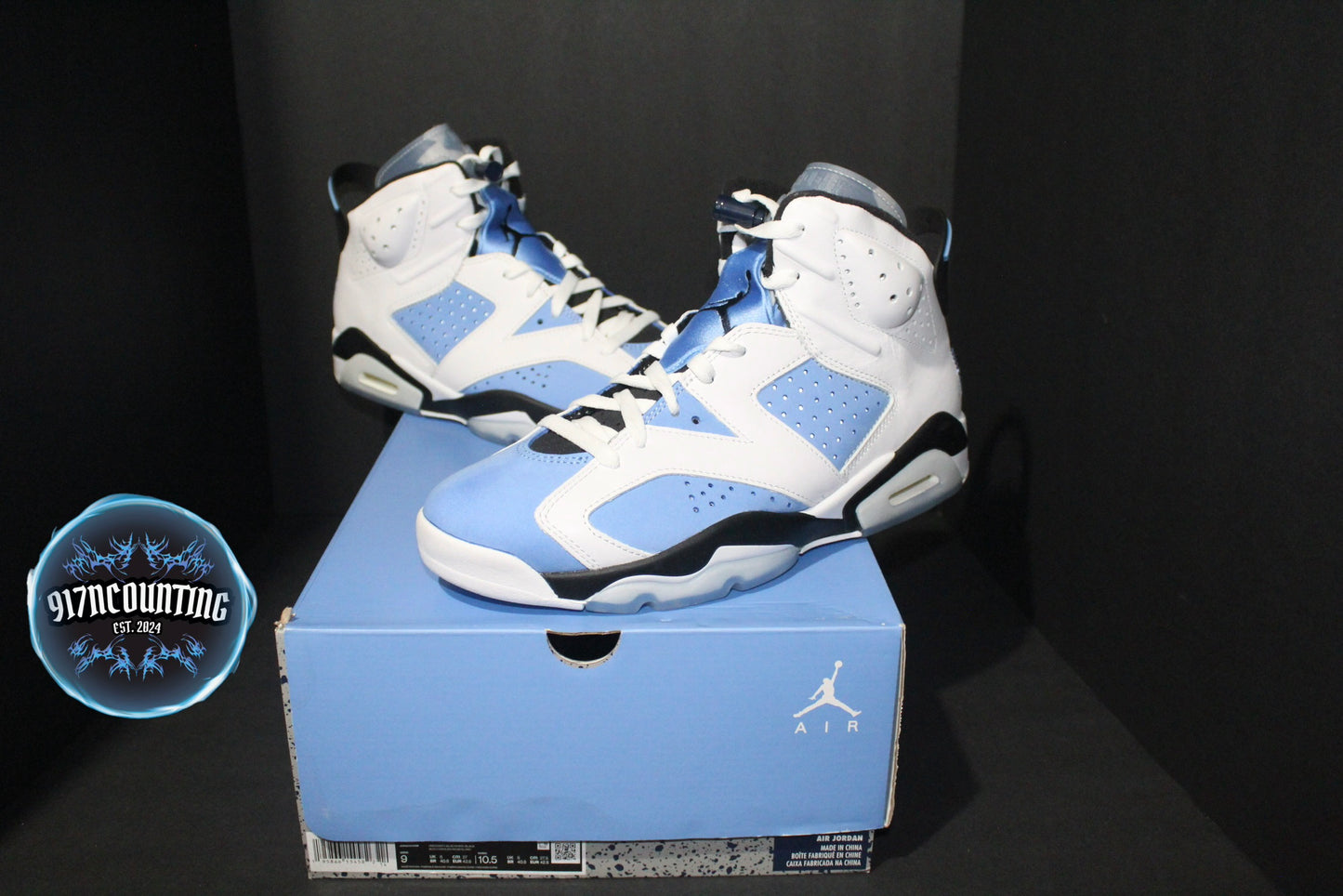 Size 9 - Air Jordan 6 Retro UNC White - CT8529-410